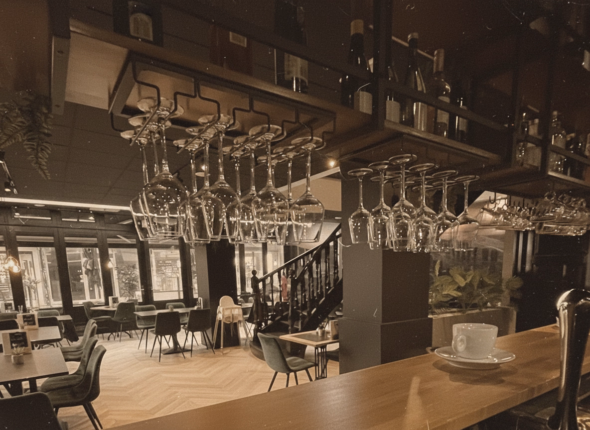 Historische sfeerfoto van het interieur van Brasserie La Reine
